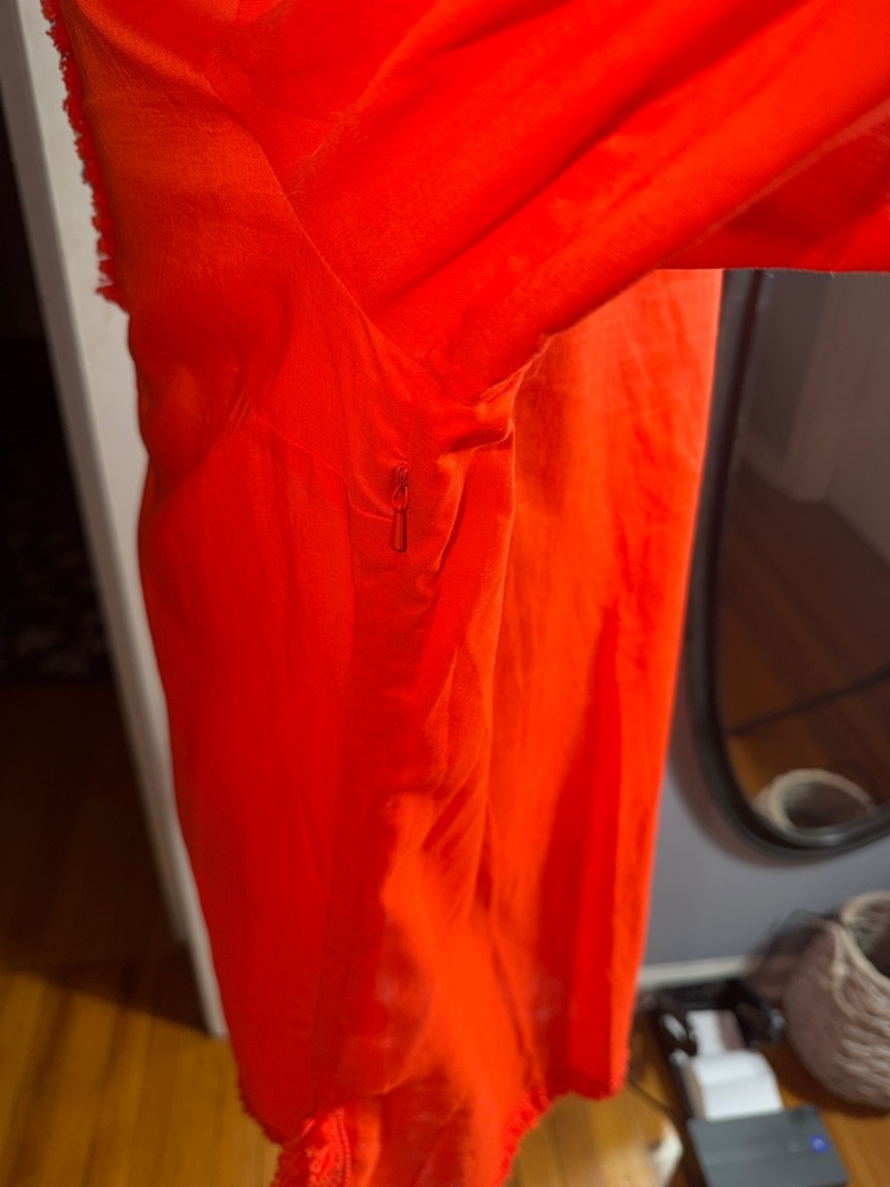 Tory Burch Orange Tunic with Blue Crochet Trim - Picture 9 of 11